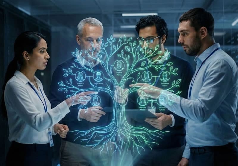 Equipo de desarrollo de software de Neuralia Technology trabajando en proyectos